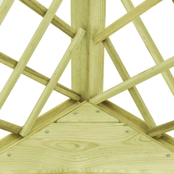 vidaXL impregn&aacute;lt fenyőfa kerti sarokpergola 130 x 130 x 197 cm