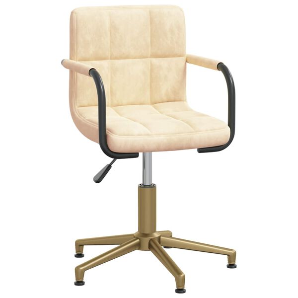 vidaXL 4 db kr&eacute;msz&iacute;nű b&aacute;rsony forg&oacute; &eacute;tkezősz&eacute;k