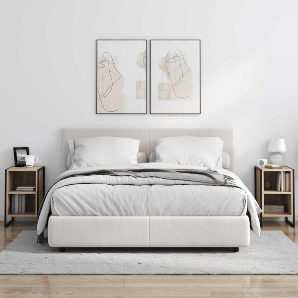 vidaXL &Eacute;jjeli asztal Sonoma 39.5 x 30 x 50 cm Faanyag