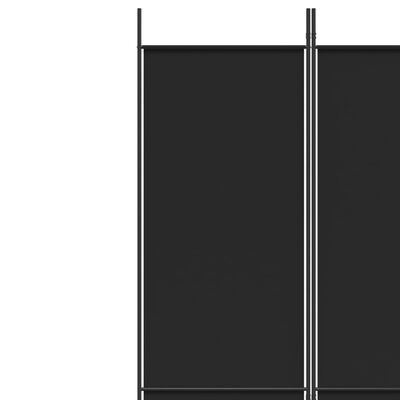 vidaXL 3 paneles fekete szövet térelválasztó 150x220 cm