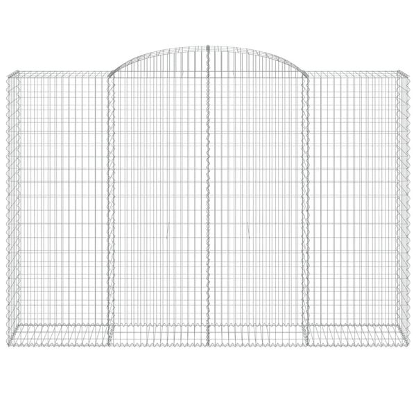 vidaXL 6 db íves horganyzott vas gabion kosár 300x50x200/220 cm