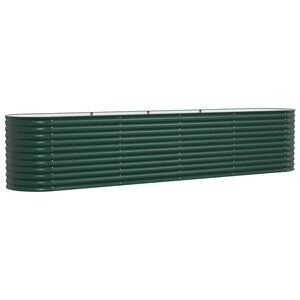 vidaXL Emelt &Aacute;gy Z&ouml;ld 400 x 80 x 81 cm Ac&eacute;l