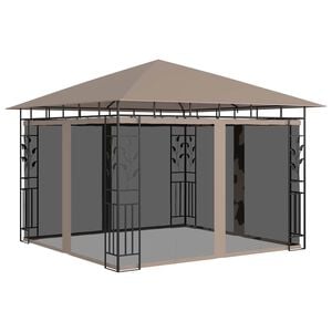 vidaXL t&oacute;psz&iacute;nű pavilon sz&uacute;nyogh&aacute;l&oacute;val 3 x 3 x 2,73 m 180 g/m&sup2;