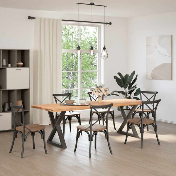 vidaXL 2 db antracitsz&uuml;rke ac&eacute;l &eacute;tkezőasztall&aacute;b 70x(72-73,3) cm