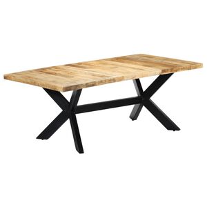 vidaXL t&ouml;m&ouml;r mang&oacute;fa &eacute;tkezőasztal 200 x 100 x 75 cm