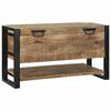 vidaXL T&aacute;rol&oacute; Doboz t&aacute;rol&oacute;val Barna 80 x 35 x 45 cm T&ouml;m&ouml;r mang&oacute;fa