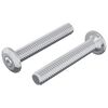 vidaXL Fejz&aacute;r Csavar 2 db Ez&uuml;st M6 x 35 mm Ac&eacute;l