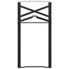 vidaXL Sörasztal láb 2 pcs Fekete 39 x 3 x 75 cm Porszórt acél