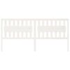 vidaXL fehér tömör fenyőfa ágyfejtámla 205,5 x 4 x 100 cm