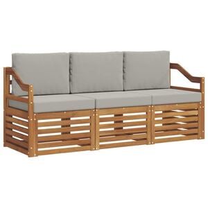 vidaXL &Uuml;lőgarnit&uacute;r&aacute;k 3 pcs Term&eacute;szetes &eacute;s Vil&aacute;gossz&uuml;rke T&ouml;m&ouml;r Ak&aacute;cfa