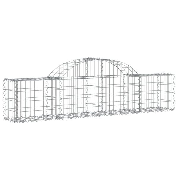 vidaXL 4 db &iacute;ves horganyzott vas gabion kos&aacute;r 200x30x40/60 cm