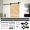 vidaXL Cs&uacute;sz&oacute; ajt&oacute; Term&eacute;szetes &eacute;s Fekete 90 x 210 cm T&ouml;m&ouml;r Fenyőfa