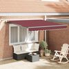 vidaXL burgundi v&ouml;r&ouml;s automata kih&uacute;zhat&oacute; LED-es napellenző 300x250 cm
