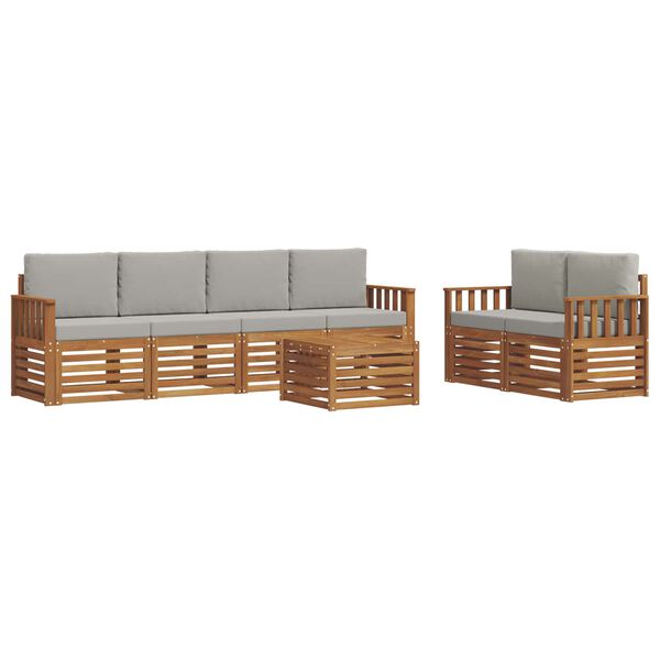 vidaXL &Uuml;lőgarnit&uacute;r&aacute;k 7 pcs Term&eacute;szetes &eacute;s Vil&aacute;gossz&uuml;rke T&ouml;m&ouml;r Ak&aacute;cfa