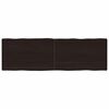 vidaXL s&ouml;t&eacute;tbarna kezelt t&ouml;m&ouml;r asztallap 160x50x(2-4) cm