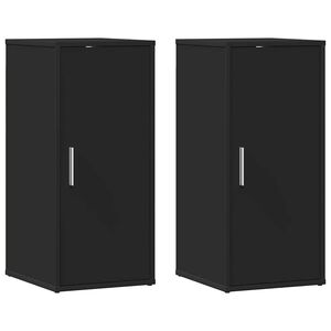 vidaXL 2 db fekete forg&aacute;cslap cipősszekr&eacute;ny 32 x 35 x 70 cm