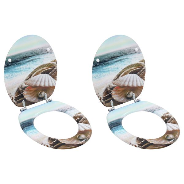 vidaXL 2 db kagyl&oacute;mint&aacute;s MDF WC-&uuml;lőke