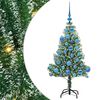 vidaXL Mű kar&aacute;csonyi fa h&oacute;val bor&iacute;tva LED f&eacute;nyekkel 150 LED-del 120 cm