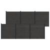 vidaXL Ker&iacute;t&eacute;s K&eacute;szlet 6 db 1045 x 186 cm WPC &eacute;s Alum&iacute;nium Fekete