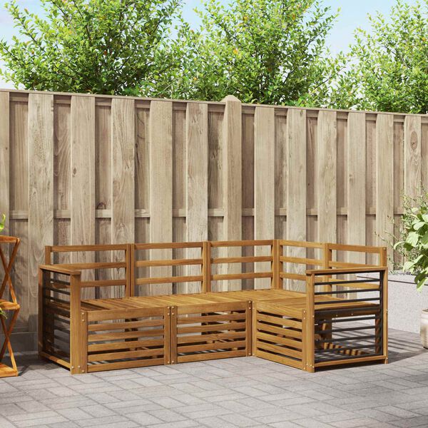 vidaXL &Uuml;lőgarnit&uacute;r&aacute;k 4 pcs Term&eacute;szetes T&ouml;m&ouml;r Ak&aacute;cfa