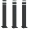 vidaXL 3 db fekete alum&iacute;nium k&uuml;lt&eacute;ri &aacute;ll&oacute;l&aacute;mpa aljzattal 80 cm