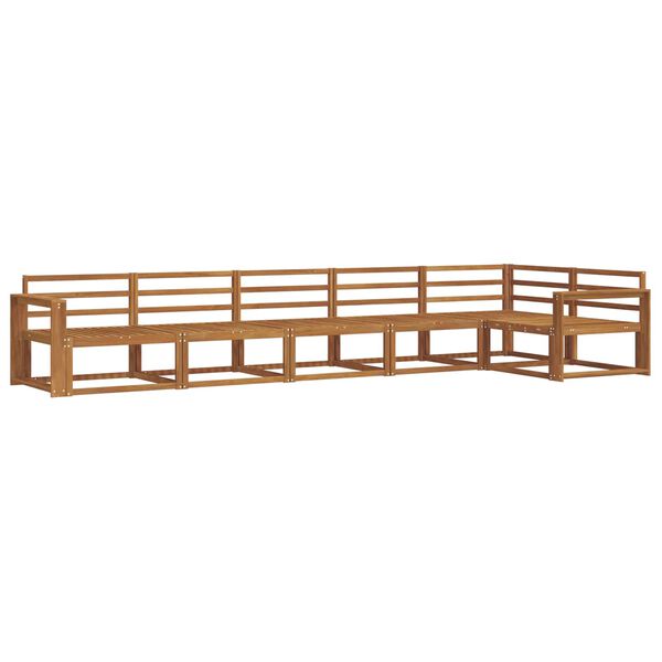 vidaXL K&uuml;lt&eacute;ri kanap&eacute; szett 6 pcs Term&eacute;szetes T&ouml;m&ouml;r Ak&aacute;cfa