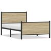 vidaXL sonoma t&ouml;lgy sz&iacute;nű f&eacute;m &aacute;gykeret matrac n&eacute;lk&uuml;l 100 x 190 cm