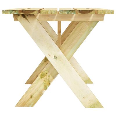 vidaXL impregnált fenyőfa kerti asztal 110 x 73 x 70 cm