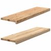 vidaXL ablakp&aacute;rk&aacute;nyok 2 db kezeletlen 90x25x2 cm t&ouml;m&ouml;r fa t&ouml;lgyfa