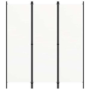 vidaXL feh&eacute;r 3 paneles parav&aacute;n 150 x 180 cm
