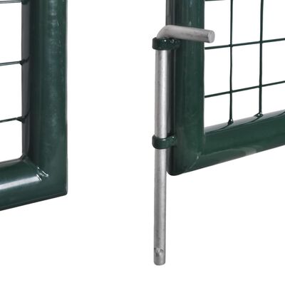 vidaXL zöld acél kerítés kapu 306 x 150 cm