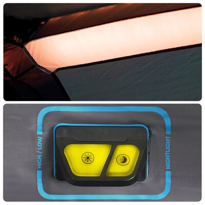 vidaXL 9 személyes világoskék gyorskioldó LED-es családi sátor