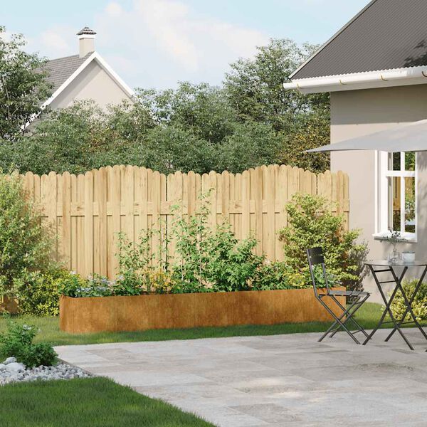 vidaXL n&ouml;v&eacute;nytart&oacute; rozsd&aacute;s 280x40x40 cm időj&aacute;r&aacute;s&aacute;ll&oacute; ac&eacute;lb&oacute;l