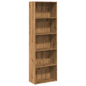 vidaXL k&eacute;zműves t&ouml;lgy sz&iacute;nű szerelt fa k&ouml;nyvespolc 60 x 30 x 189 cm