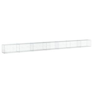 vidaXL horganyzott vas gabion kos&aacute;r fed&eacute;llel 700 x 50 x 50 cm