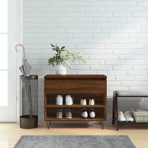 vidaXL barna t&ouml;lgy sz&iacute;nű szerelt fa cipősszekr&eacute;ny 70x36x60 cm