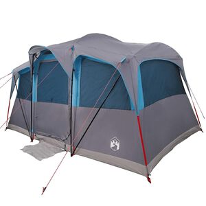 vidaXL Csal&aacute;di S&aacute;tor tetővel K&eacute;k &eacute;s Sz&uuml;rke 435 x 255 x 216 cm