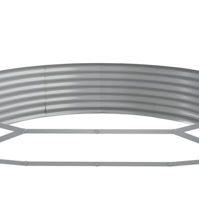 vidaXL szürke porszórt acél kerti magaságyás 373x140x36 cm