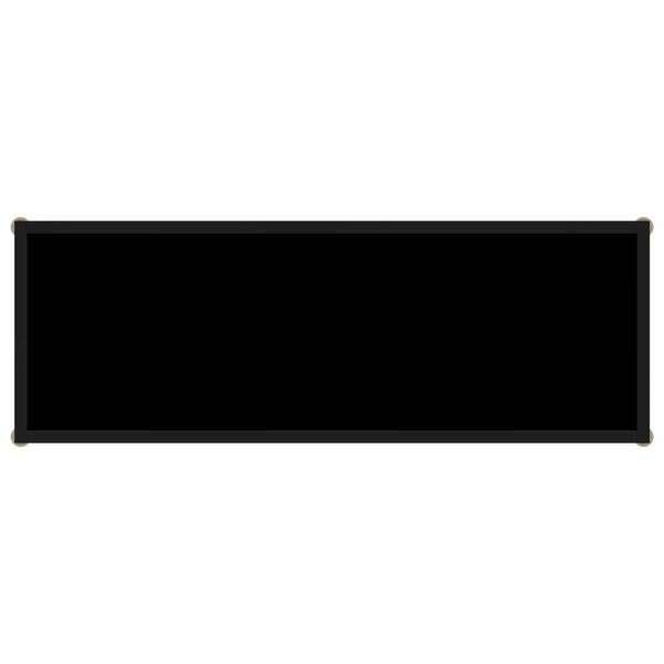 vidaXL fekete edzett üveg tálalóasztal 100 x 35 x 75 cm