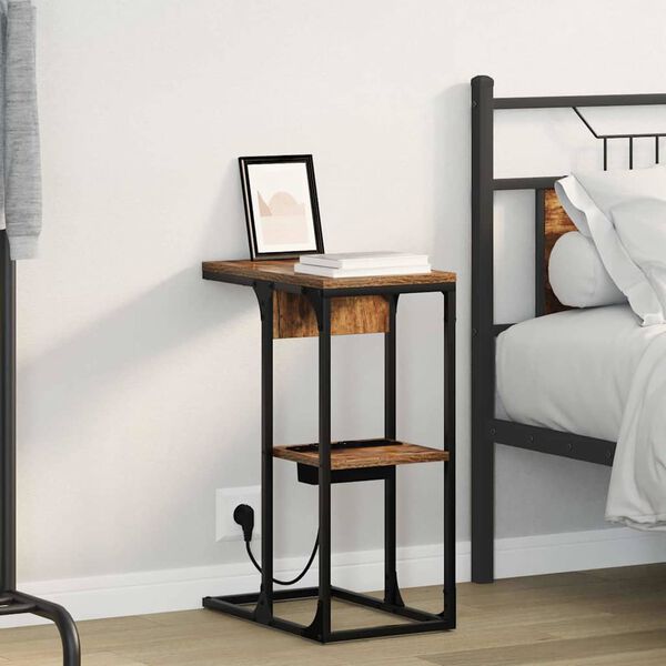 vidaXL &Eacute;jjeliszekr&eacute;ny F&uuml;st&ouml;lt t&ouml;lgy 41,5 x 26 x 60,5 cm Faanyag