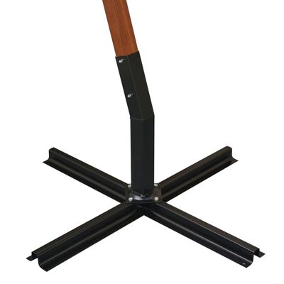 vidaXL antracitszürke tömör fenyőfa függő napernyő rúddal 3 x 3 m