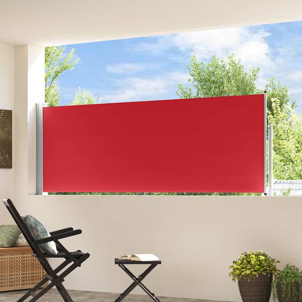 vidaXL piros beh&uacute;zhat&oacute; oldals&oacute; teraszi napellenző 100 x 300 cm