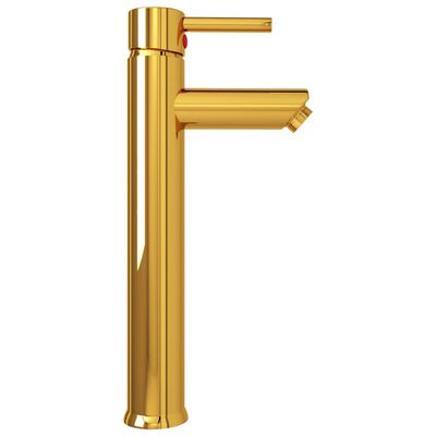 vidaXL aranyszínű fürdőszobai keverős csaptelep 12 x 30 cm