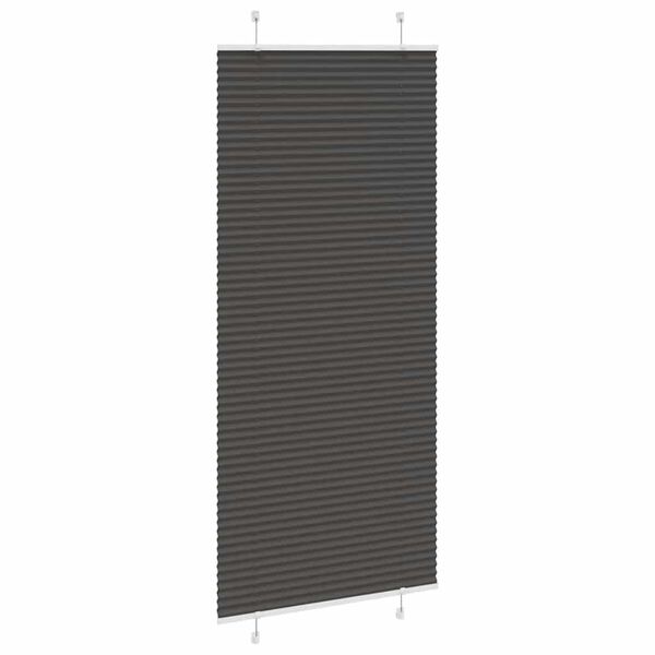 vidaXL pliszírozott redőny fekete 90x200 cm szövetszélesség 89,4 cm
