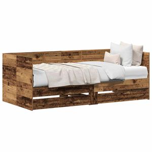 vidaXL Nappali&aacute;gy fi&oacute;kkal polcokkal &Ouml;reg fa 100 x 200 cm Szerelt Fa