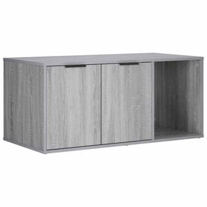 vidaXL Macska ketrec b&uacute;tor Sz&uuml;rke Sonoma 100 x 49 x 45 cm Szerelt Fa