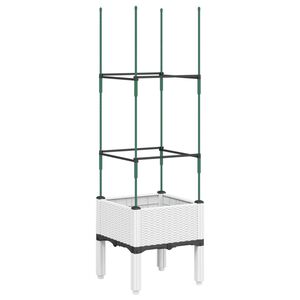 vidaXL feh&eacute;r polipropil&eacute;n r&aacute;csos kerti &uuml;ltetől&aacute;da 40 x 40 x 142,5 cm