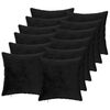 vidaXL P&aacute;rna huzat 12 db HEERLEN Fekete 45 x 45 cm Flanell