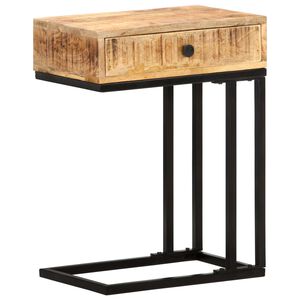 vidaXL U-alak&uacute; t&ouml;m&ouml;r mang&oacute;fa kisasztal 45 x 30 x 61 cm