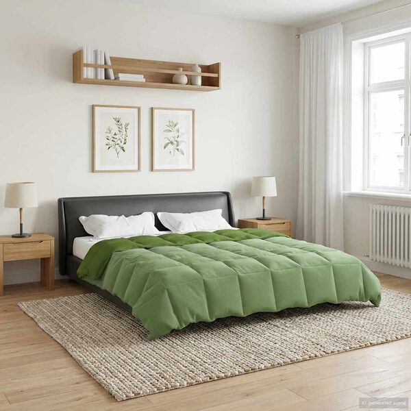 vidaXL Teljes &eacute;ves takar&oacute; S&ouml;v&eacute;nyes Z&ouml;ld 200 x 240 cm Mikrosz&aacute;l